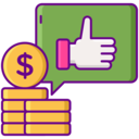 money,cash,marketing,thumbs up,coins,dollar symbol,cost per engagement ok 